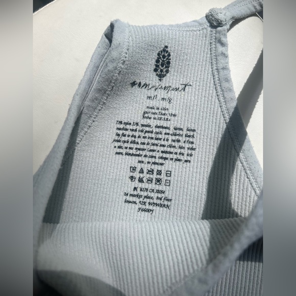 Free people happiness bodysuit m/l ribbed gray/sage - Picture 6 of 15